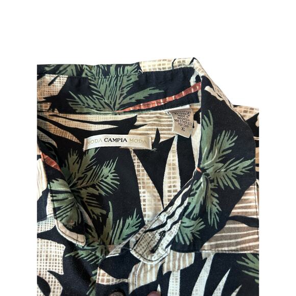 Moda Campia Men’s Hawaiian Button Down Shirt, XL - Picture 3 of 5